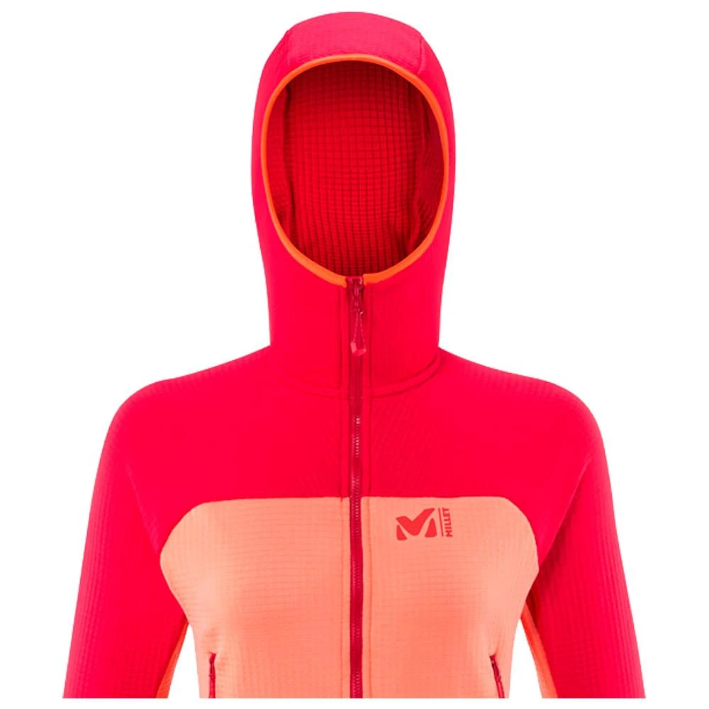 Polaire Millet Fusion Grid Hoodie W Coral Chrome/Tango 4 Polaire Millet Fusion Grid Hoodie W Coral Chrome/Tango – Image 2