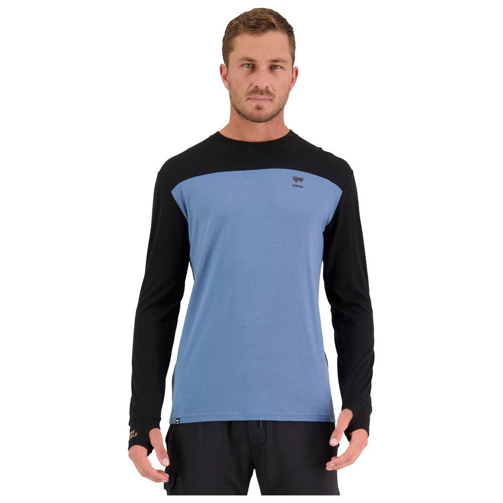 Sous-vêtement Technique Mons Royale Europe M's Yotei Ls Black Blue Slate 4 Sous-vêtement Technique Mons Royale Europe M's Yotei Ls Black Blue Slate – Image 2