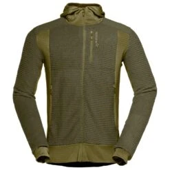 Polaire Norrona Falketind Alpha 120 Zip Hood Olive Night Olive Drab