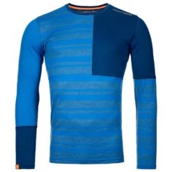 Sous-vêtement Technique Ortovox 185 Rock'n'wool Long Sleeve M Just Blue