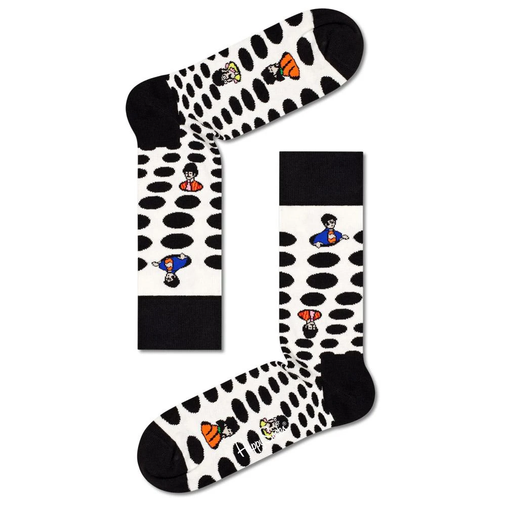 Chaussettes Happy Socks Beatles Silhouettes Noir Blanc 3 Chaussettes Happy Socks Beatles Silhouettes Noir Blanc
