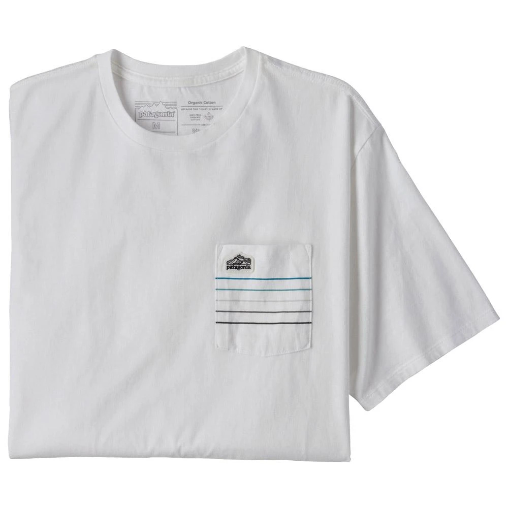 Tee-shirt Patagonia M Line Logo Ridge Stripe Organic Pocket White 6 Tee-shirt Patagonia M Line Logo Ridge Stripe Organic Pocket White – Image 4