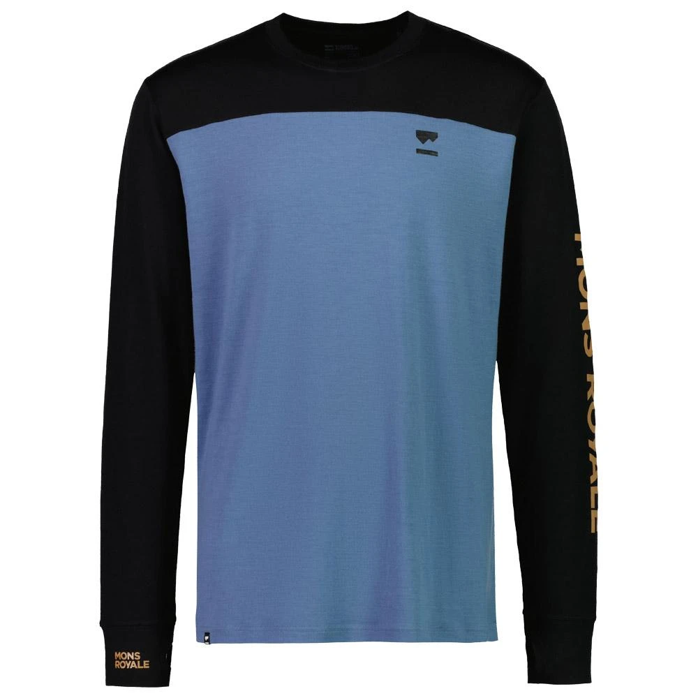Sous-vêtement Technique Mons Royale Europe M's Yotei Ls Black Blue Slate 3 Sous-vêtement Technique Mons Royale Europe M's Yotei Ls Black Blue Slate