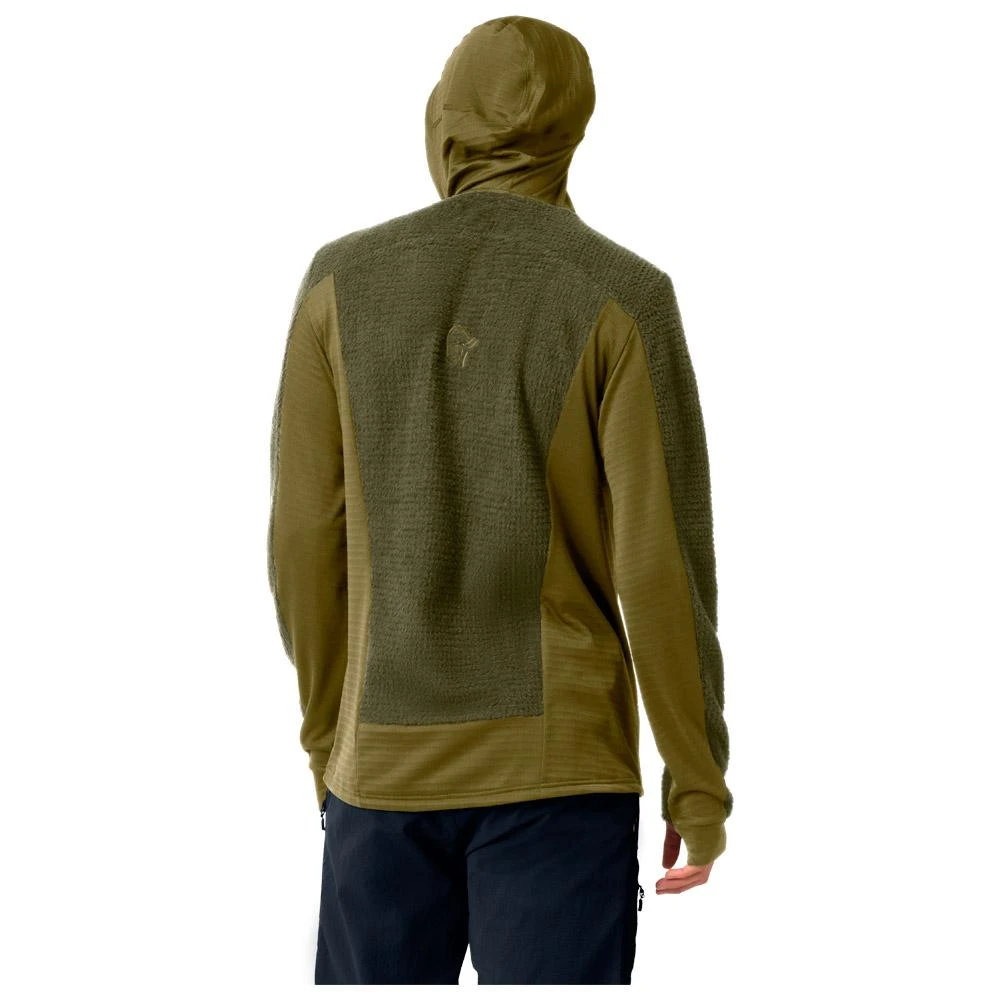 Polaire Norrona Falketind Alpha 120 Zip Hood Olive Night Olive Drab 4 Polaire Norrona Falketind Alpha 120 Zip Hood Olive Night Olive Drab – Image 2